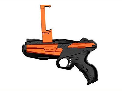 

Shrih 3D VR AR Gun Mobile Game Bluetooth Controller Toy for Android iOS Gun(Black & Orange)