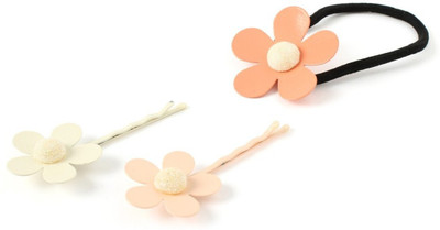 

Little Hip Boutique Peach Chic Flower Set Hair Accessory Set(Beige, Orange)