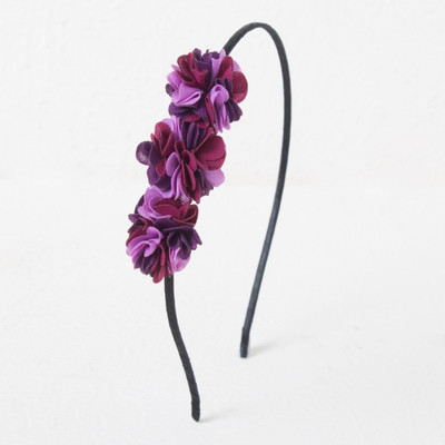 

Little Hip Boutique Deep Purple Triple Flower Band Hair Band(Purple)