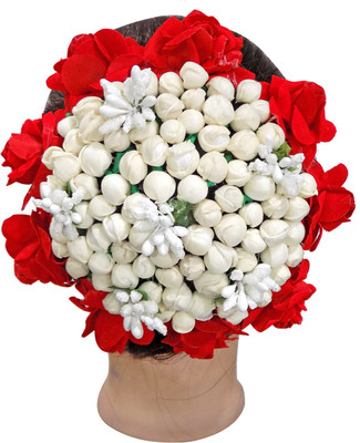 

Prime Beautiful Flower Hair Accessories For Women And Girls, Hair Gajra, Multicolor Bun(Multicolor)