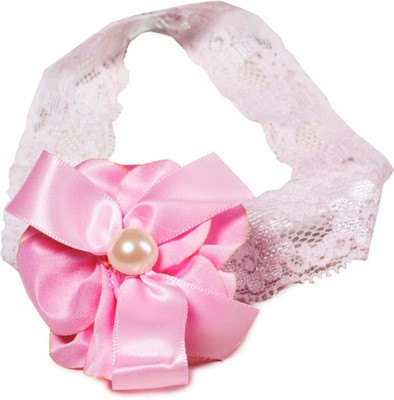 

Little Hip Boutique Pink Pearl Lace Band Head Band(Pink, White)