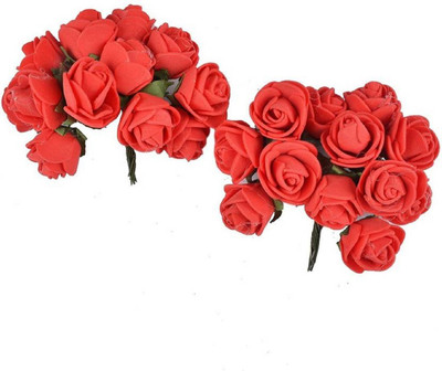 

Confidence Wediding Hair Accessories Artificial Flowers For Women And Girls, Red, Hair Accessory Set(Red)