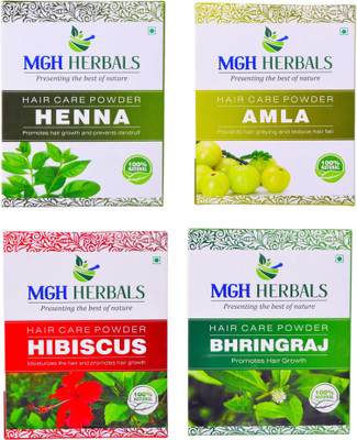 

MGH Herbals Henna, Hibiscus, Bhingraj and Amla Powder Pack of 4 (Each 100gm)(400 g)