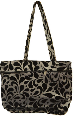 NavRup Handworks Shoulder Bag(Silver, Black), Black;silver
