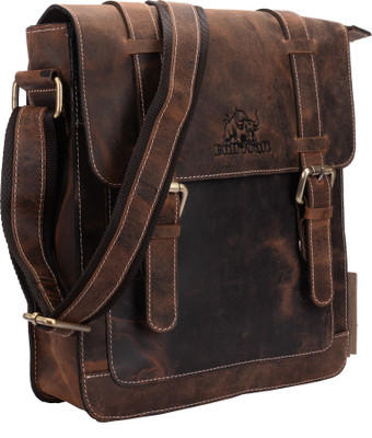 

Bull Kraft Messenger Bag(Brown)