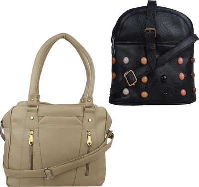 

Fillincart Sling Bag(Beige, Black)