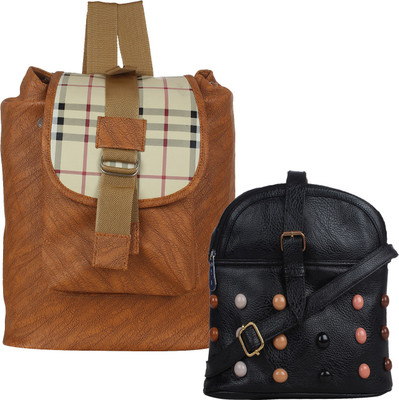 

Fillincart Sling Bag(Brown, Black), Black;brown