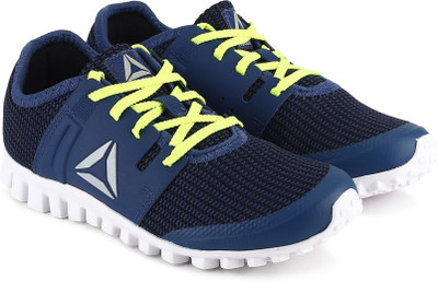 

REEBOK Boys Lace Running Shoes(Blue, Blue/neon yellow