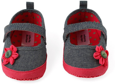

Little Hip Boutique Girls Velcro Ballerinas(Grey