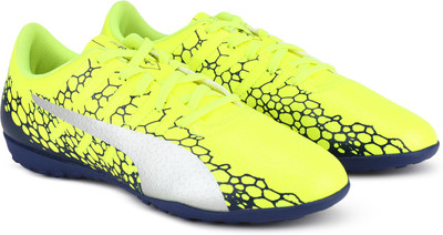 

Puma Boys Lace Football Shoes(Yellow, Yellow silver blue