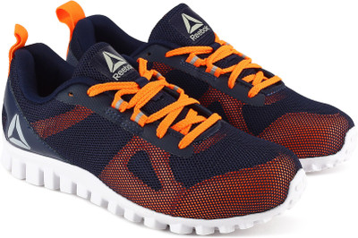 

REEBOK Boys Lace Running Shoes(Blue, Collegiate navy/orange