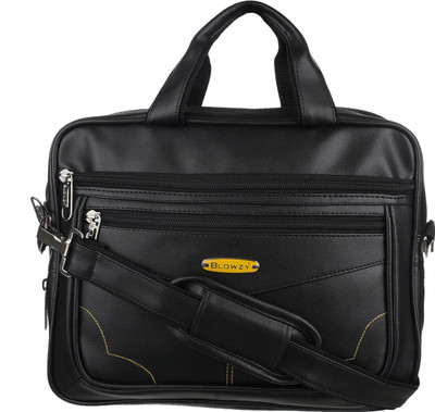 

Blowzy Collection Durable Briefcase Carrying Case for 14 in Laptop Waterproof Messenger Bag(Black, 14 inch)