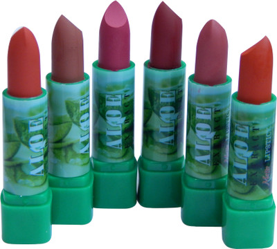 

firstzon™ aloe extract matte lipstick set of 6(multicolor)