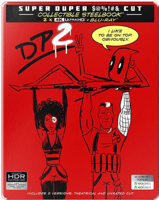 

Deadpool 2 + Super Duper Cut (Unrated) (Steelbook) (4K UHD & HD) (3-Disc)(4K(UHD) Blu-ray English)
