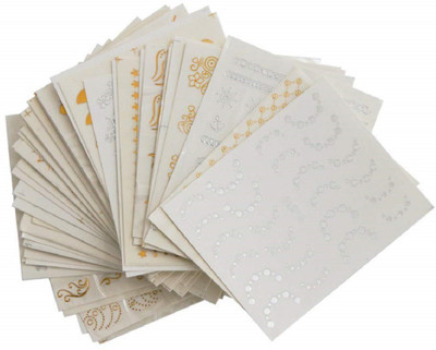 

SYGA 30 Sheets Gold Silver Nail Art Water Transfer Decals Metallic Nail Stickers Nail Decorations(Multi)