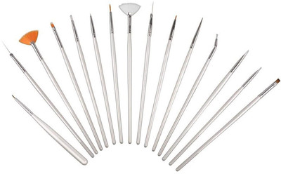 

SYGA 15pcs Acrylic Nail Art Design Painting Tool Pen Polish White Nail Brush Set