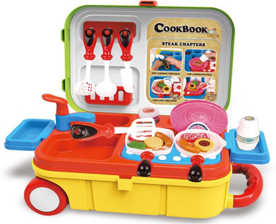 

Darling Toys 3 in 1 Briefcase Cum Trolley Kitchen Play Set Toy