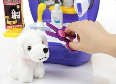 

CLOUDSHOP Kids Bring Along Pet store Suitcase Toy Set - 16 Pieces