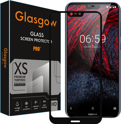 Glasgow Edge To Edge Tempered Glass for Nokia 6.1 Plus(Pack of 1)
