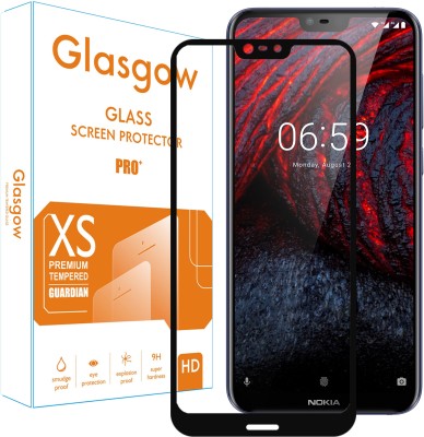 Glasgow Edge To Edge Tempered Glass for Nokia 6.1 Plus(Pack of 1)