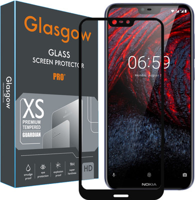 Glasgow Edge To Edge Tempered Glass for Nokia 6.1 Plus(Pack of 1)