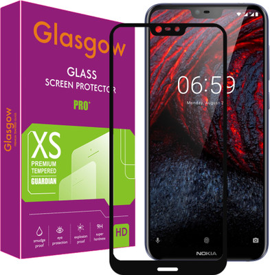 Glasgow Edge To Edge Tempered Glass for Nokia 6.1 Plus(Pack of 1)