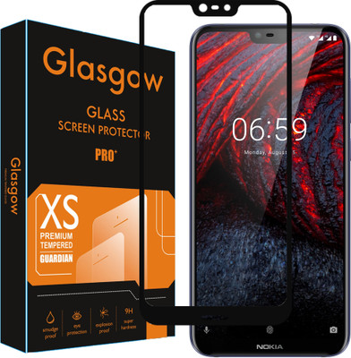 Glasgow Edge To Edge Tempered Glass for Nokia 6.1 Plus(Pack of 1)