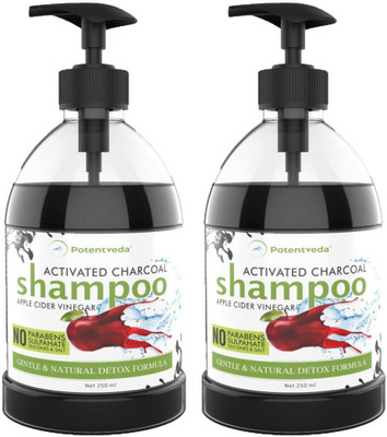 

Potentveda Apple cider vinegar with Activated Charcoal Shampoo(500 ml)
