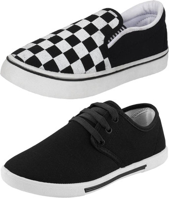 

Sporter 775-349 Slip On Sneakers For Men(Black, White, Multicolor