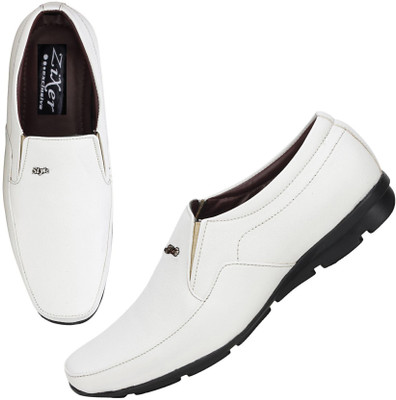 

ZIXER Formal Slip on Shoe For Office Slip On For Men(White, Milky white