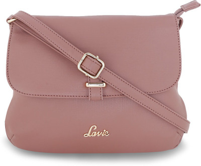 

Lavie Women Casual Pink Leatherette Sling Bag