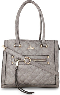 Lavie Women Evening/Party Grey Leatherette Sling Bag