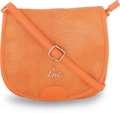 

Lavie Women Evening/Party, Casual, Formal Orange Leatherette Sling Bag