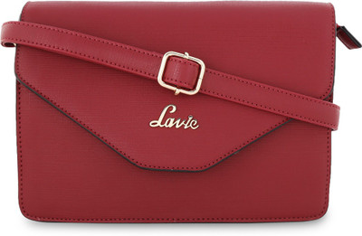 

Lavie Women Evening/Party Maroon Leatherette Sling Bag