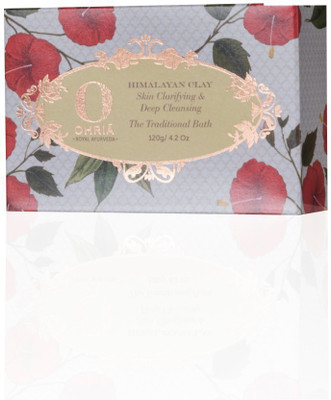 

Ohria Ayurveda Himalayan Clay Skin Clarfing & Deep Cleansing Traditional bath Soap - 4.2 oz(120 g)