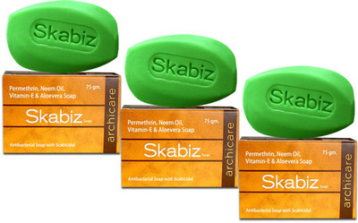 

Skabiz Antibacterial Soap with Scabicidal(225 g, Pack of 3)