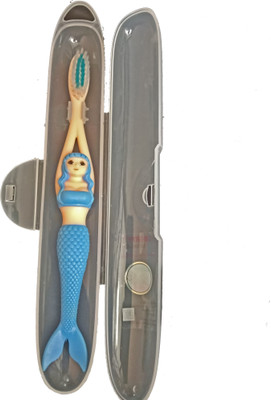 

BeautyQua Mermaid Design Soft Brussels Toothbrush with Cover Box ( Age - 2-7 Years) Extra Soft Toothbrush