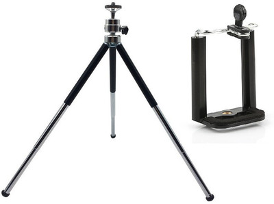 

ReTrack 10Inch Aluminum Metal Mobile /Camera Stand With Bracket Tripod(Black, Supports Up to 500 g)