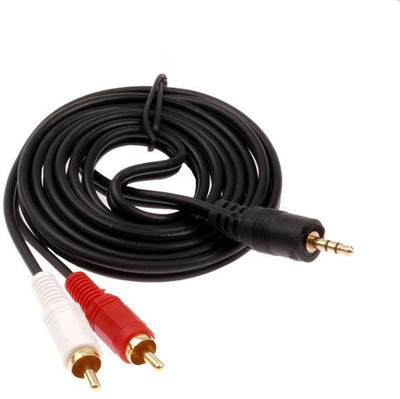 

copper TV-out Cable RCA 2.1 Stereo Round 3.5mm Audio(Multicolor, For Laptop)