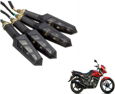 MOCKHE Front, Rear LED Indicator Light for TVS Flame DS125(Yellow)