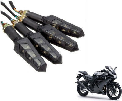 MOCKHE Front, Rear LED Indicator Light for Kawasaki Ninja 250(Yellow)