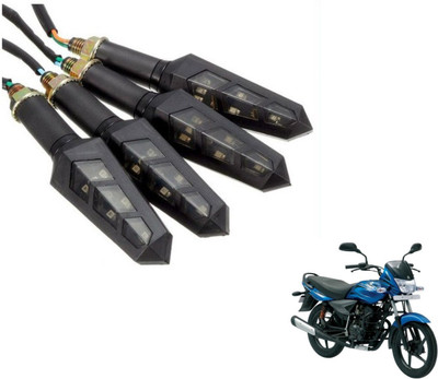 MOCKHE Front, Rear LED Indicator Light for Bajaj Platina 125(Yellow)