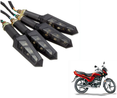 MOCKHE Front, Rear LED Indicator Light for Hero Passion Plus(Yellow)