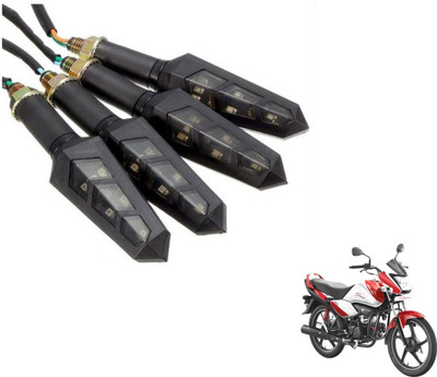 MOCKHE Front, Rear LED Indicator Light for Hero Splender iSMART(Yellow)