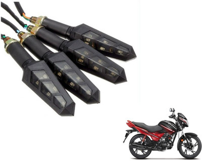 MOCKHE Front, Rear LED Indicator Light for Hero Glamour(Yellow)