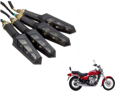 MOCKHE Front, Rear LED Indicator Light for Bajaj Avenger 220 DTS-i(Yellow)