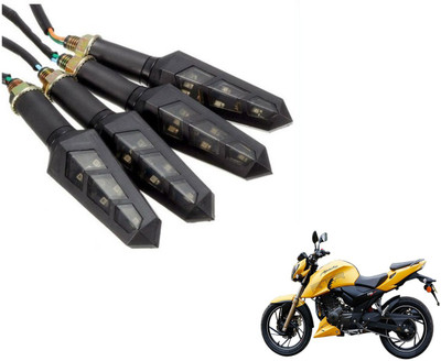 MOCKHE Front, Rear LED Indicator Light for TVS Apache 200(Yellow)