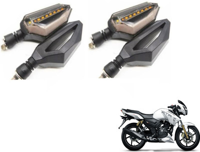 MOCKHE Front, Rear LED Indicator Light for TVS Apache RTR 180(White, Yellow)