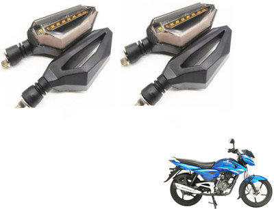 MOCKHE Front, Rear LED Indicator Light for Bajaj XCD 135cc(White, Yellow)