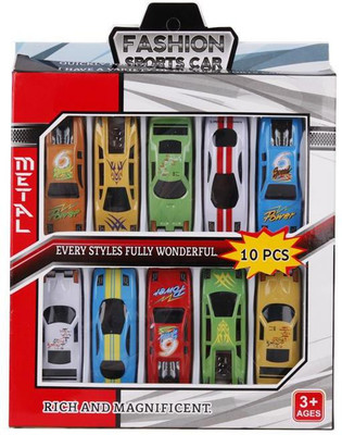 

lifestylesection Fashion sports Cars Model 10pcs Mini Toys Vehicles For Kids, (Multicolor)(Multicolor)